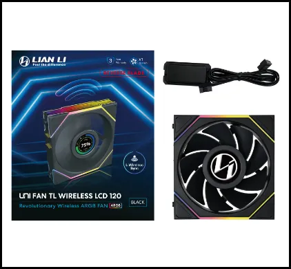 Вентилятор для корпуса Lian Li UNI FAN TL 120 LCD Reverse Blade Wireles ARGB 120mm Black — купить в Казахстане | neom.kz