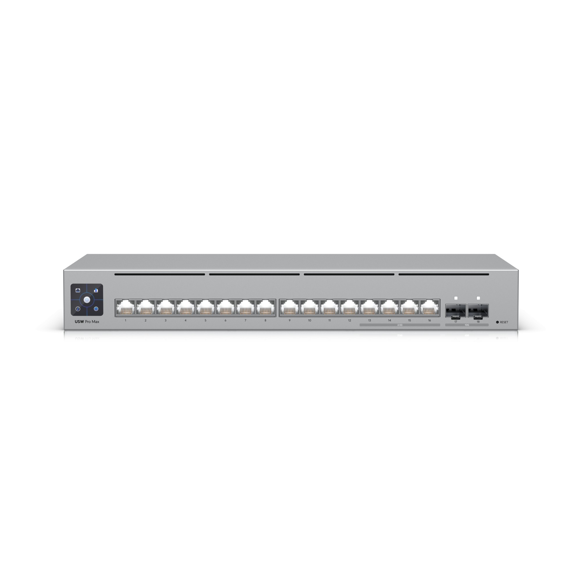 Коммутатор Ubiquiti USW-Pro-Max-16-EU, 16 портов 2.5 Гбит/с, 2×SFP+, управляемый L3 — купить в Казахстане | neom.kz
