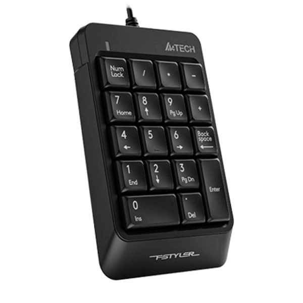 Клавиатура мембранная проводная A4Tech Fstyler FK13P Numpad, чёрная