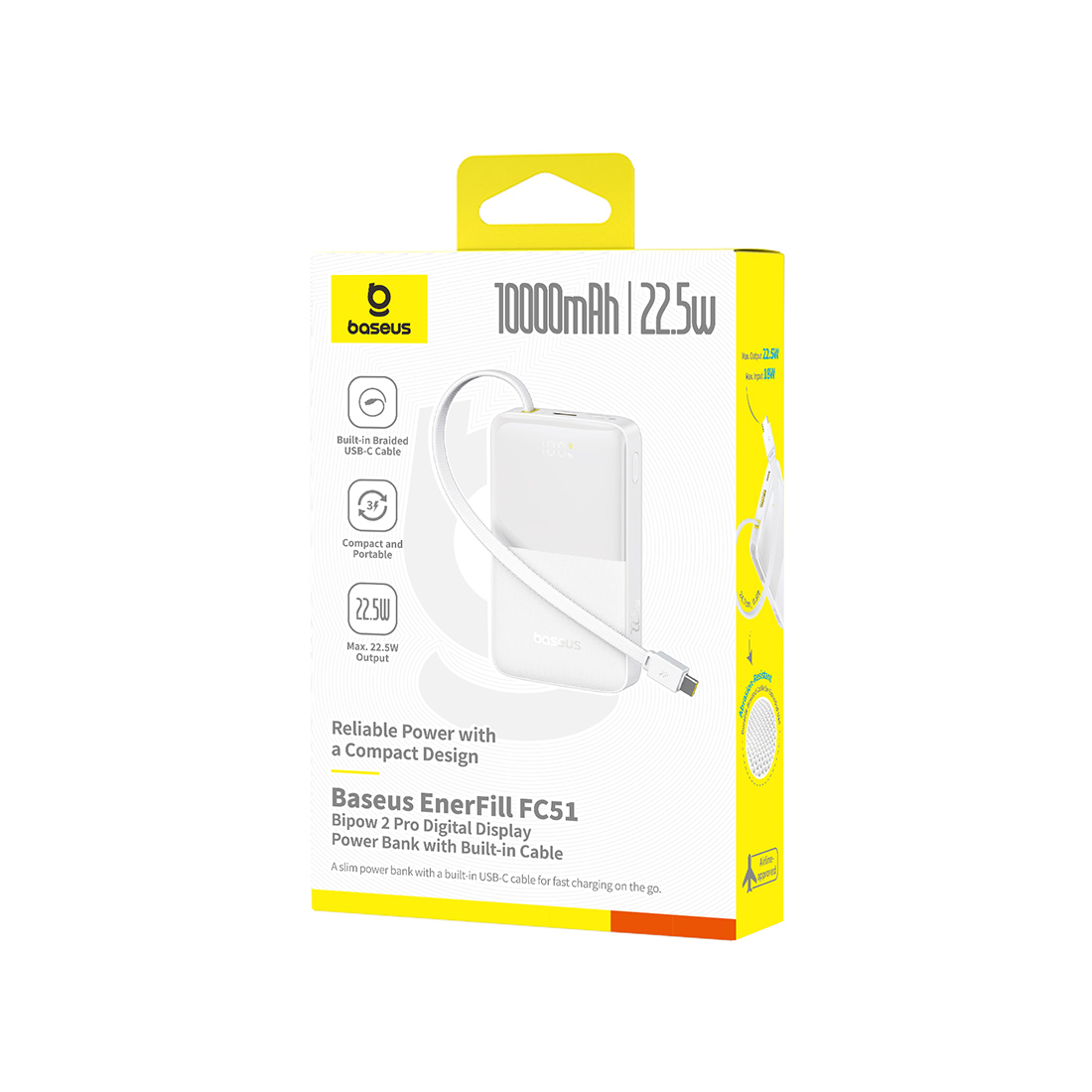 Внешний аккумулятор Baseus EnerFill FC51 10000mAh 22.5W White (E0027601) – купить недорого с доставкой по Алматы и Казахстану