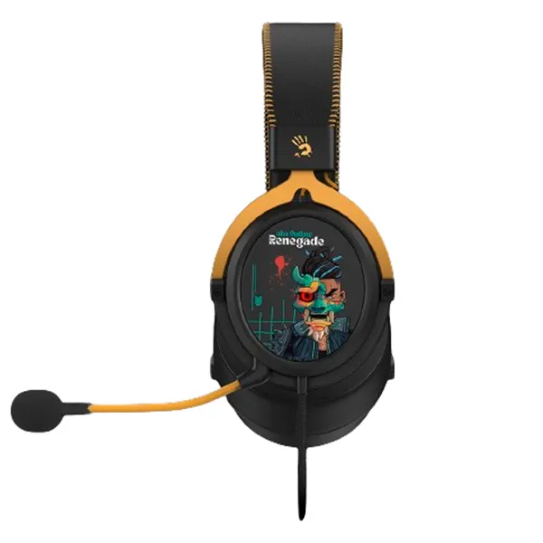 Наушники игровые беспроводные A4Tech Bloody MR595 Renegade Black Mindnight SAVAGE, чёрные