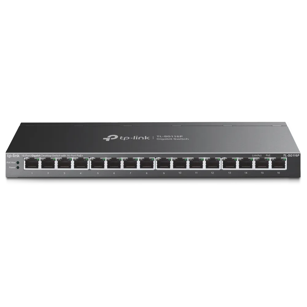 Коммутатор TP-Link TL-SG116P, PoE+
