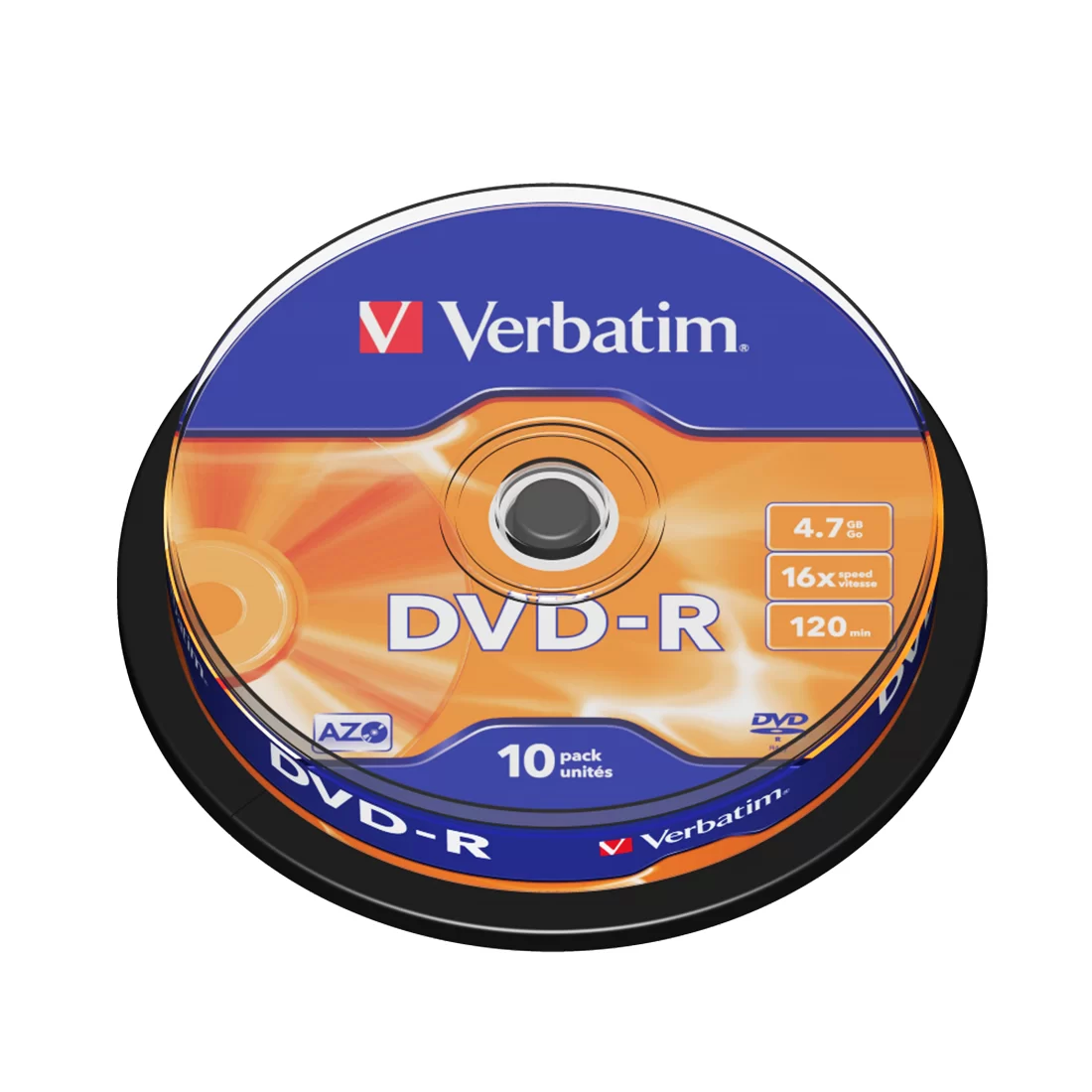 Диск DVD-R Verbatim (43523) 4.7GB 10штук Незаписанный – купить недорого с доставкой по Алматы и Казахстану