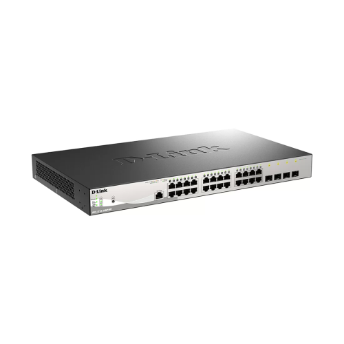 Коммутатор D-Link DGS-1210-28MP/ME/B2A, 24 порта 1 Гбит/с, 4×SFP, PoE, управляемый L2 — купить в Казахстане | neom.kz
