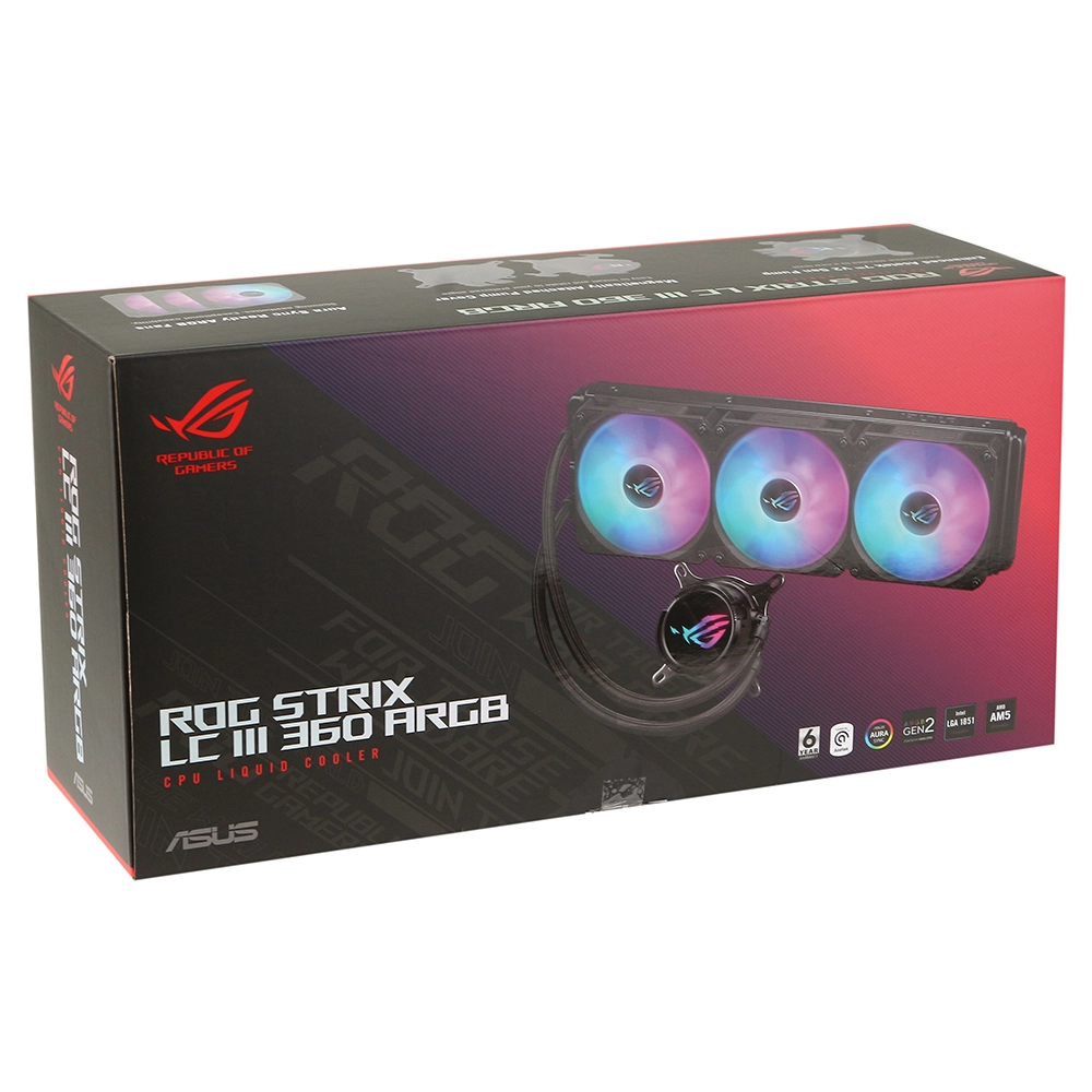 Система водяного охлаждения Asus ROG Strix LC III 360 ARGB 360 мм – купить недорого с доставкой по Алматы и Казахстану фото 5