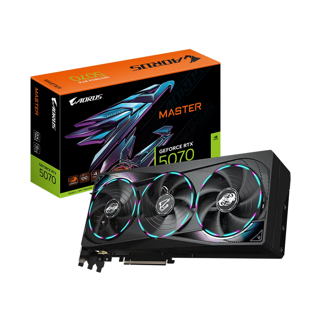 Видеокарта Gigabyte RTX 5070 Aorus Master, 12 ГБ, GDDR7