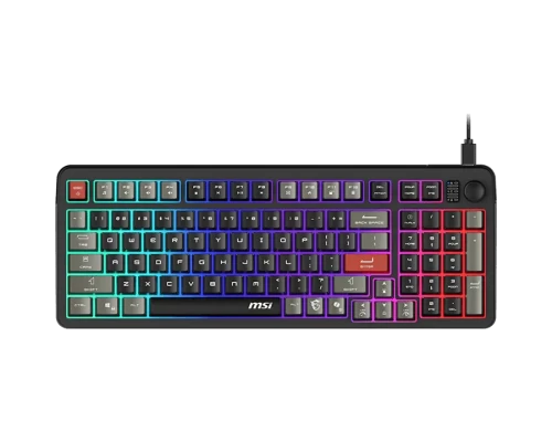 Клавиатура игровая мембранная проводная MSI Forge GK110, 98 клавиш, чёрная — купить в Казахстане | neom.kz