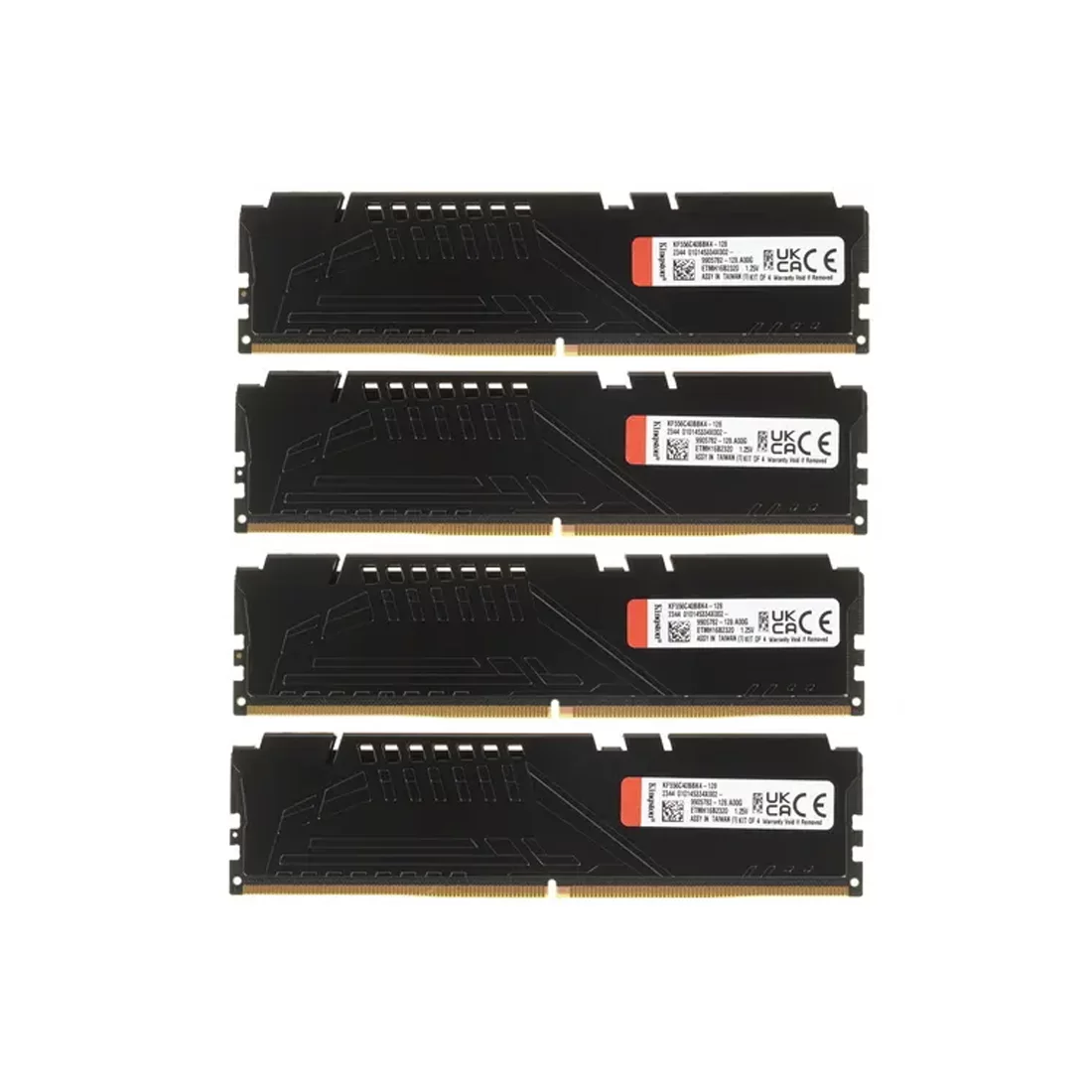 Комплект модулей памяти Kingston FURY Beast KF556C40BBK4-128 DDR5 128GB (Kit 4x32GB) 5600MHz – купить недорого с доставкой по Алматы и Казахстану