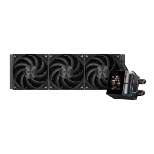 Водяное охлаждение для CPU PCCooler DS360 Display BK 115X/1200/1700/1851/AM4/AM5 Черный – купить недорого с доставкой по Алматы и Казахстану