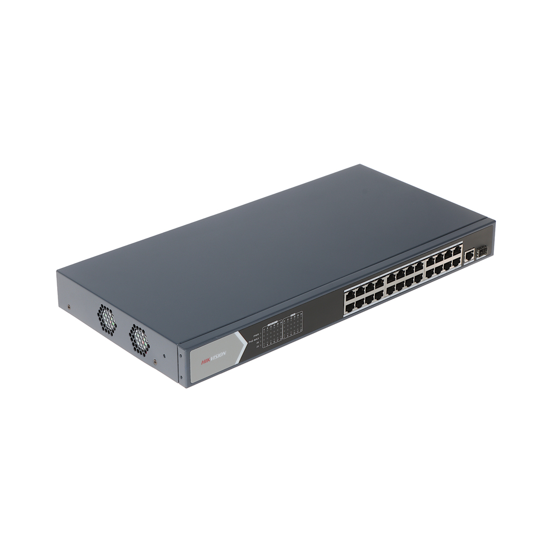 Коммутатор Hikvision DS-3E0526P-E/M(B), 24 порта 1 Гбит/с, 1×SFP, PoE+, неуправляемый – купить недорого с доставкой по Алматы и Казахстану