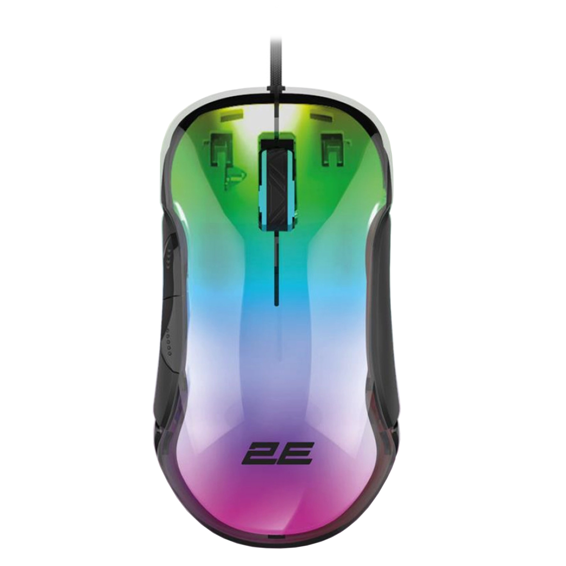 Мышь игровая проводная 2E MG345 RGB, 8 кнопок, 12800 dpi, прозрачная – купить недорого с доставкой по Алматы и Казахстану