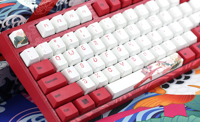 Клавиатура игровая механическая проводная Varmilo Koi VEM87 EC V2 Daisy, 87 клавиш, ANSI, красная (A33A039A8A3A01A034) – купить недорого с доставкой по Алматы и Казахстану