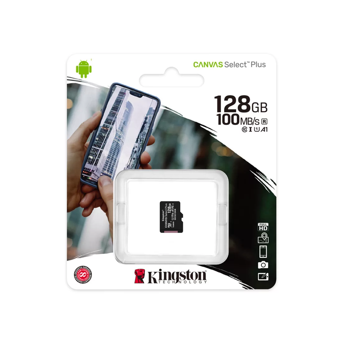 Карта памяти Kingston Canvas Select Plus, Micro SDXC, 128 GB, Class 10 (без адаптера) – купить недорого с доставкой по Алматы и Казахстану