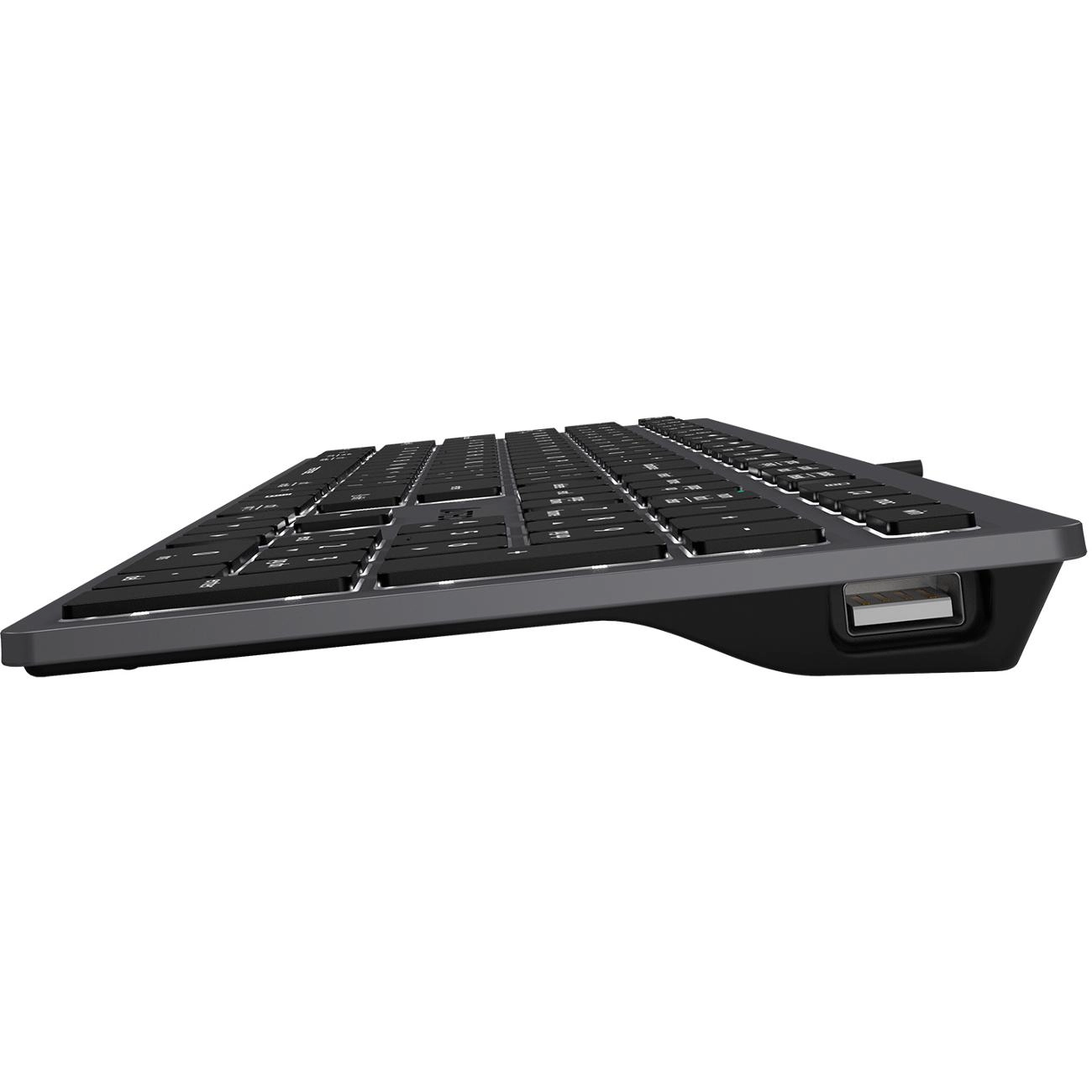 Клавиатура тонкая проводная A4Tech Fstyler FX60H LED, белая фото 3