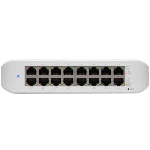 Коммутатор Ubiquiti USW-Lite-16-POE-EU, 16 портов 1 Гбит/с, PoE+, управляемый L2 – купить недорого с доставкой по Алматы и Казахстану
