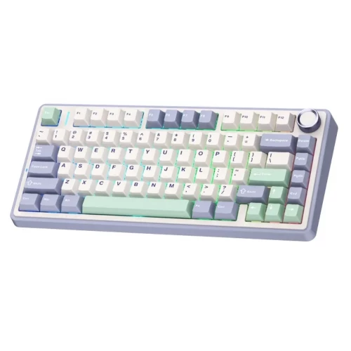 Клавиатура AULA F75, Cedar Green, mechanical, Gray Wood V3, EN/RU/KZ, 2.4/BT/USB-C — купить в Казахстане | neom.kz