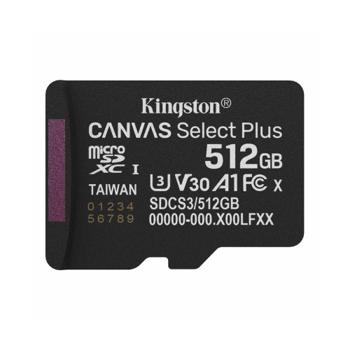 Карта памяти Kingston SDCS3/512GBSP Canvas Select Plus A1 U3 V30 512GB — купить в Казахстане | neom.kz
