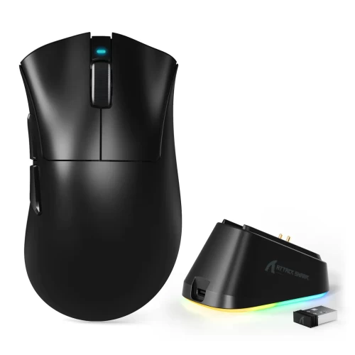 Мышь игровая беспроводная Attack Shark V3 PRO PAW3311, 25000 dpi, чёрная — купить в Казахстане | neom.kz