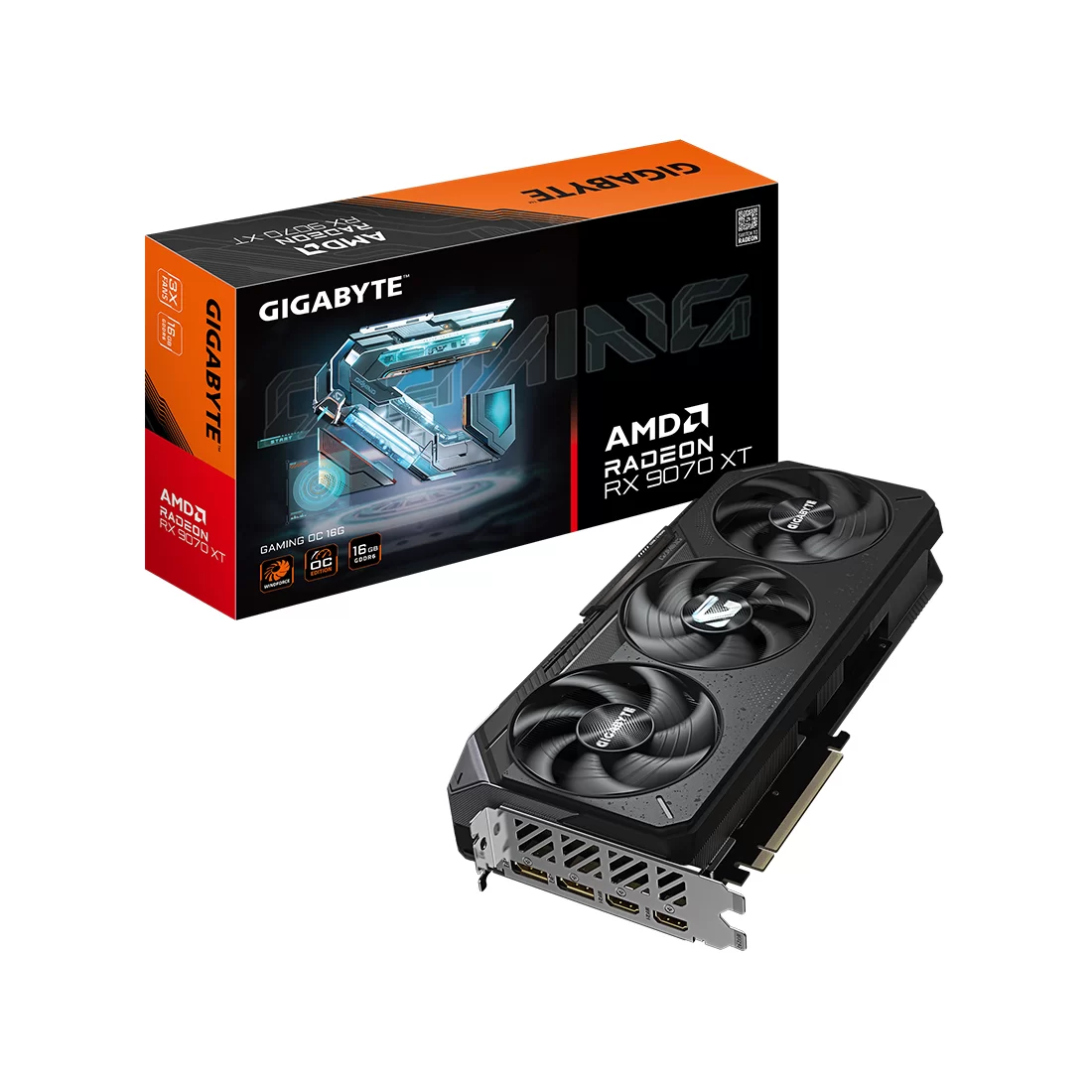 Видеокарта Gigabyte RX 9070 XT Gaming OC, 16 ГБ, GDDR6