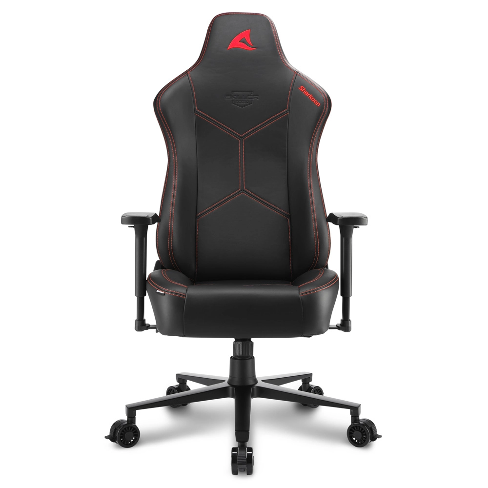Игровое компьютерное кресло Sharkoon Skiller SGS30, экокожа, до 130 кг, чёрно-красное