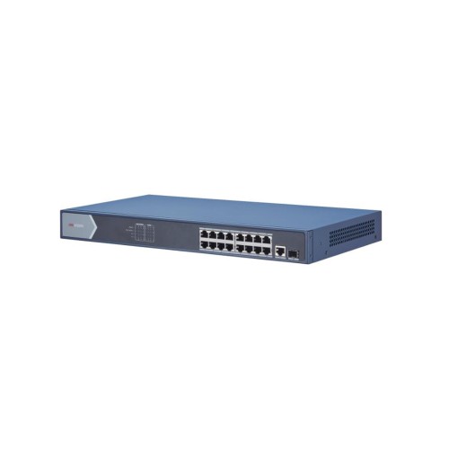 Коммутатор Hikvision DS-3E0518P-E(B), 16 портов 1 Гбит/с, 1×SFP, PoE+, неуправляемый — купить в Казахстане | neom.kz