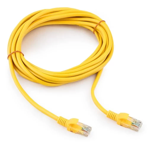 Патч-корд Cablexpert PP12-5M/Y, U/UTP кат.5e, 5 м, жёлтый — купить в Казахстане | neom.kz