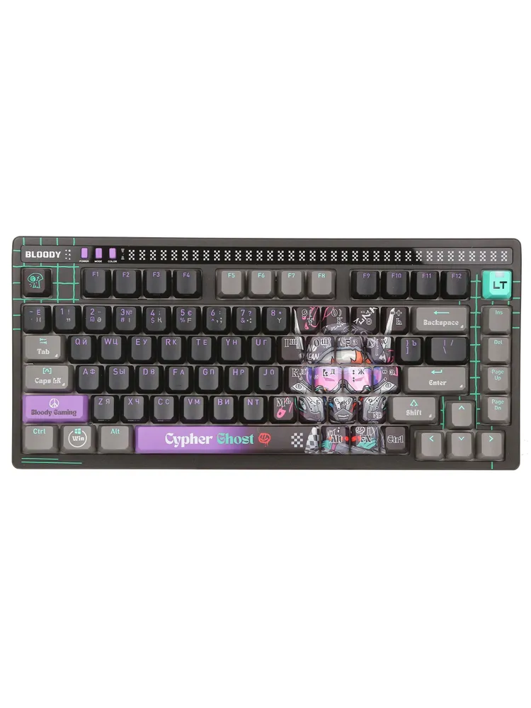 Клавиатура игровая механическая проводная A4Tech Bloody AT75 Cypher Ghost Savage