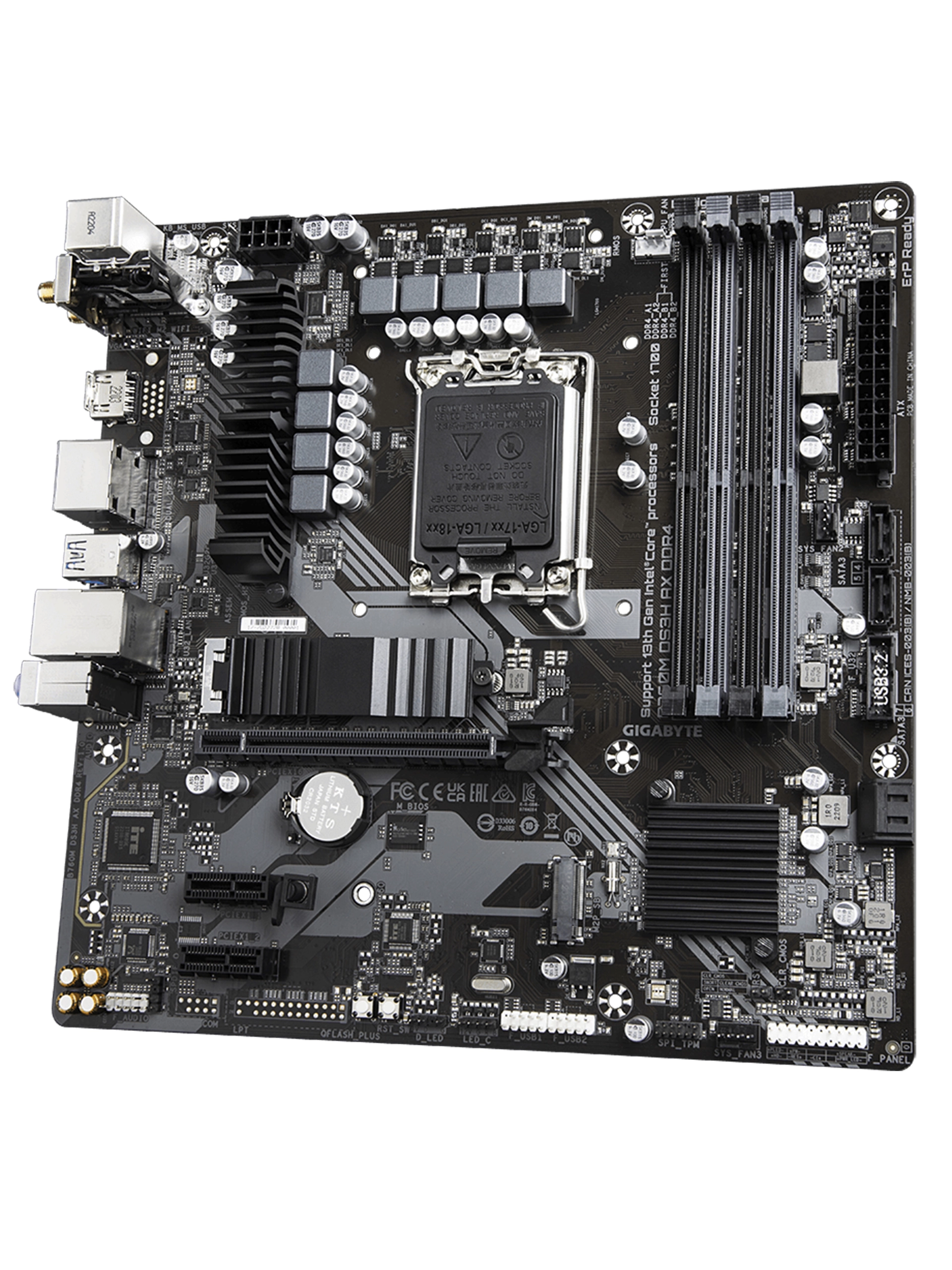 Материнская плата Gigabyte B760M DS3H AX DDR4 LGA1700 B760 DDR4 Micro ATX фото 3