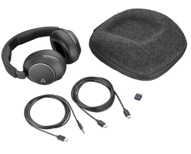 Наушники офисные проводные Poly Voyager Surround 80 UC USB-C + адаптер USB-C/A – купить недорого с доставкой по Алматы и Казахстану
