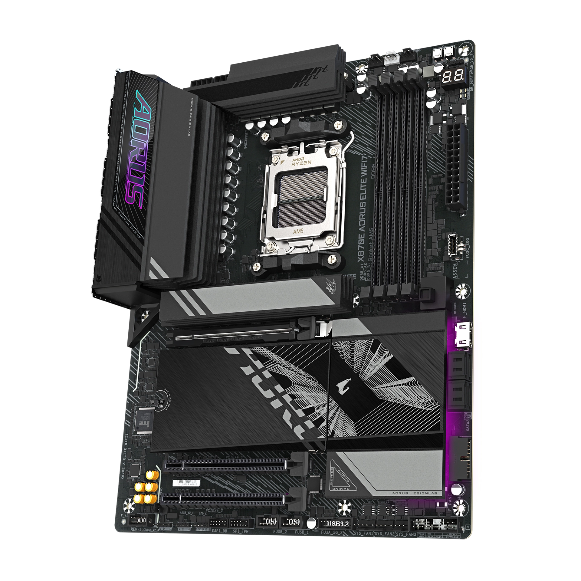 Материнская плата Gigabyte X870E AORUS ELITE WIFI7 AM5 X870E DDR5 ATX фото 3