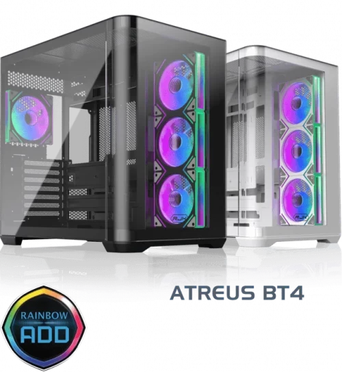Корпус Raijintek ATREUS BT4, Midi Tower, черный, без БП