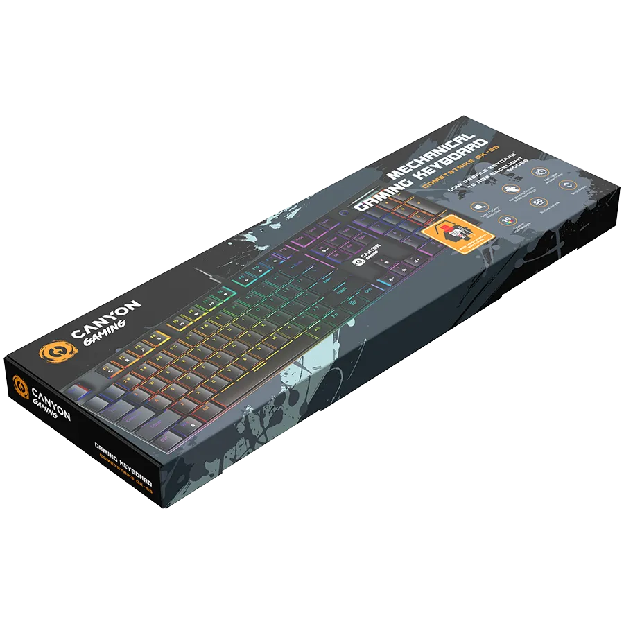 CANYON keyboard Cometstrike GK-55 EN/RU Wired – купить недорого с доставкой по Алматы и Казахстану фото 6