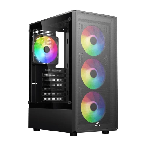 Корпус Wintek Miracle A01-B-M TG, Midi Tower, черный, без БП