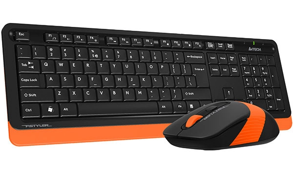 Комплект клавиатура + мышь беспроводной A4Tech Fstyler FG1010-ORANGE, оранжевый