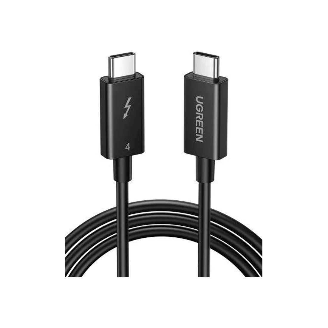 Интерфейсный кабель Ugreen US501/30389 Type-C на Type-C 100W Thunderbolt 4 0.8 м Чёрный – купить недорого с доставкой по Алматы и Казахстану