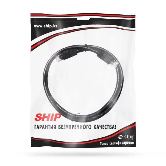 Патч Корд SHIP Cat.6 UTP LSZH RJ-45 1 м S6025BK0100-P – купить недорого с доставкой по Алматы и Казахстану