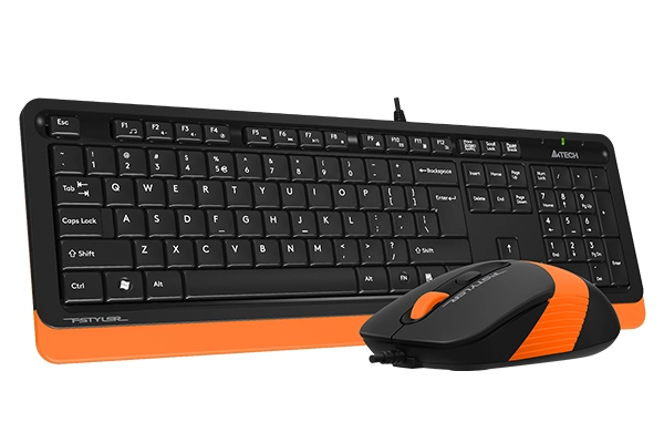 Комплект клавиатура + мышь проводной A4Tech Fstyler F1010-ORANGE, оранжевый фото 3