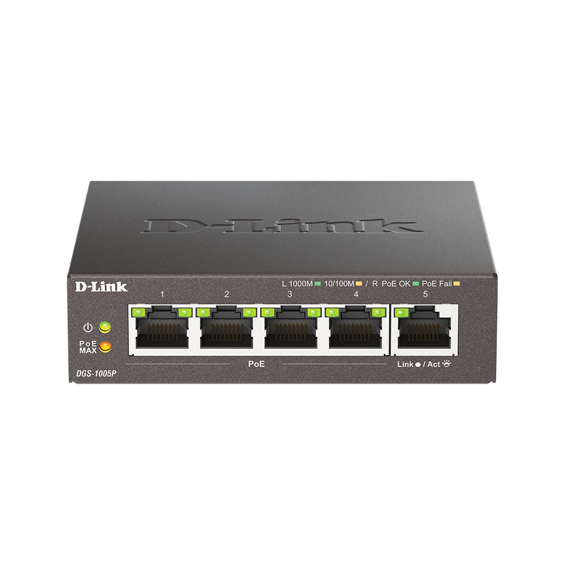 Коммутатор D-Link DGS-1005P/B3A, 5 портов 1 Гбит/с, PoE+, неуправляемый – купить недорого с доставкой по Алматы и Казахстану