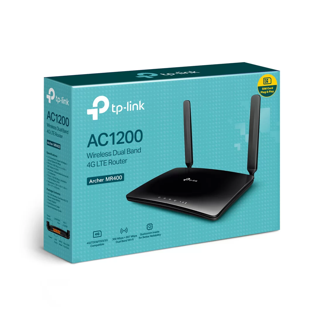 LTE-роутер TP-Link Archer MR400, 2.4/5 ГГц, 1×WAN – купить недорого с доставкой по Алматы и Казахстану