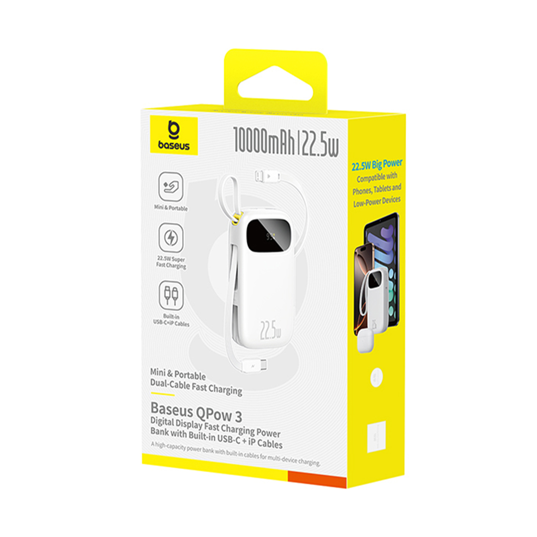 Внешний аккумулятор Baseus EnerFill FC31 10000mAh 22.5W White (P10082106213-00) – купить недорого с доставкой по Алматы и Казахстану