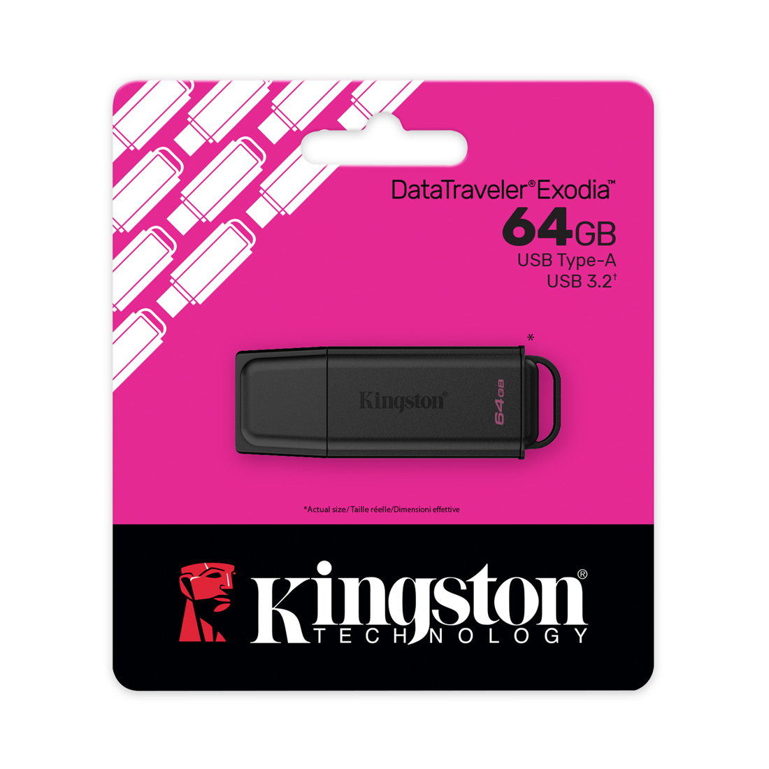 USB-накопитель Kingston DTXG2/64GB 64GB Чёрный/Розовый – купить недорого с доставкой по Алматы и Казахстану