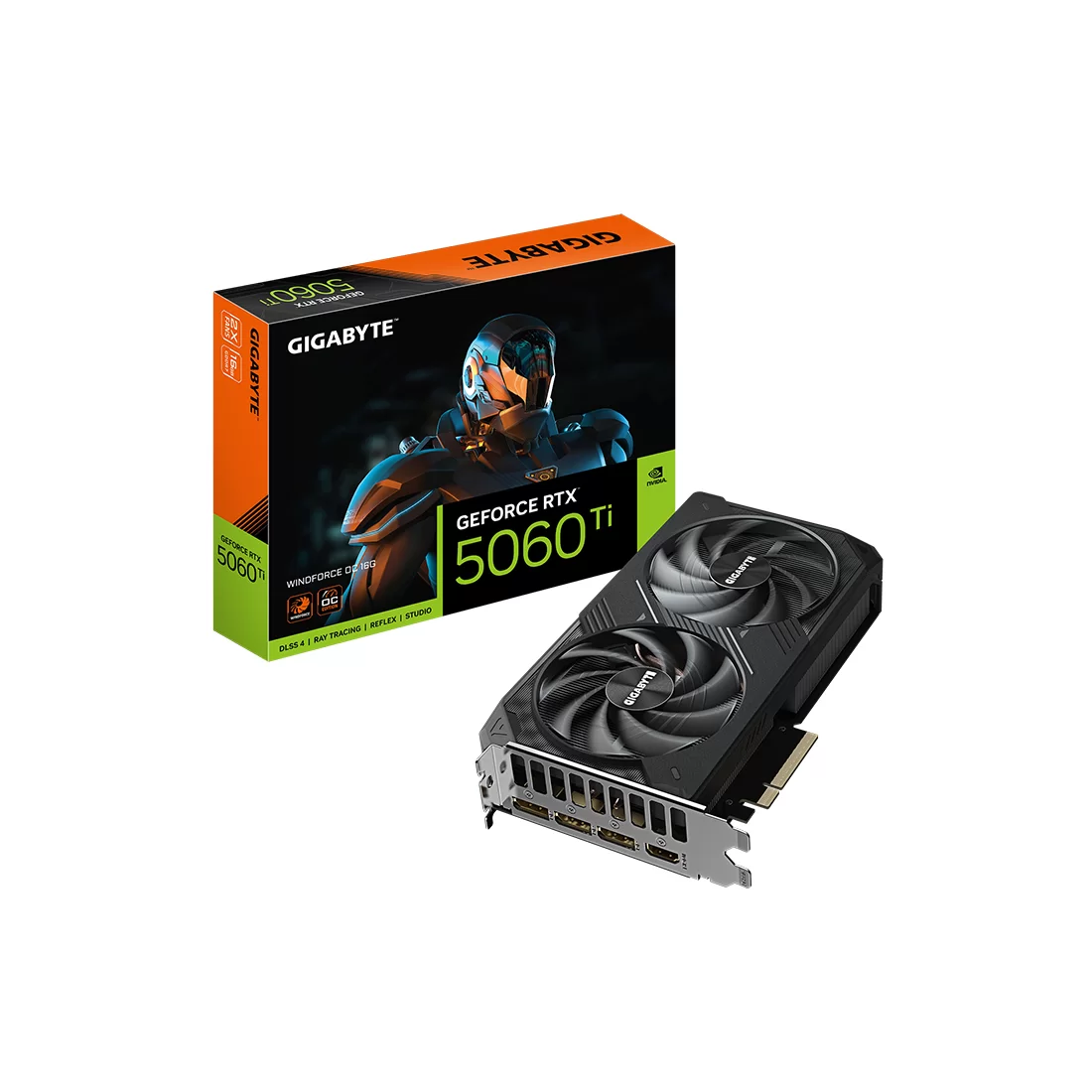 Видеокарта Gigabyte GeForce RTX 5060 Ti Windforce OC 16GB GDDR7 (GV-N506TWF2OC-16GD)