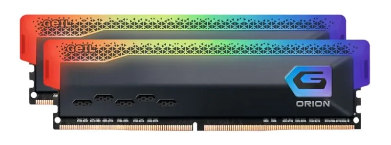 Оперативная память 16GB Kit (8GBx2) GEIL DDR4 3200MHz ORION RGB GOSG416GB3200C16BDC Titanium Grey – купить недорого с доставкой по Алматы и Казахстану