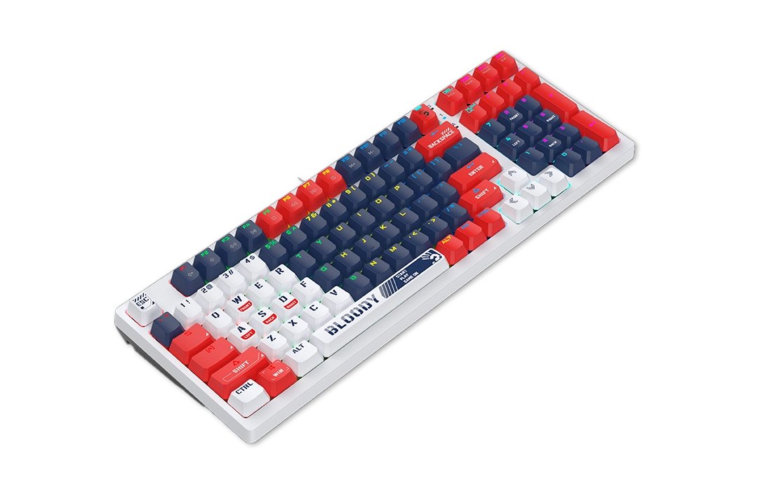 Клавиатура игровая механическая проводная A4Tech Bloody S98-Navy, синяя