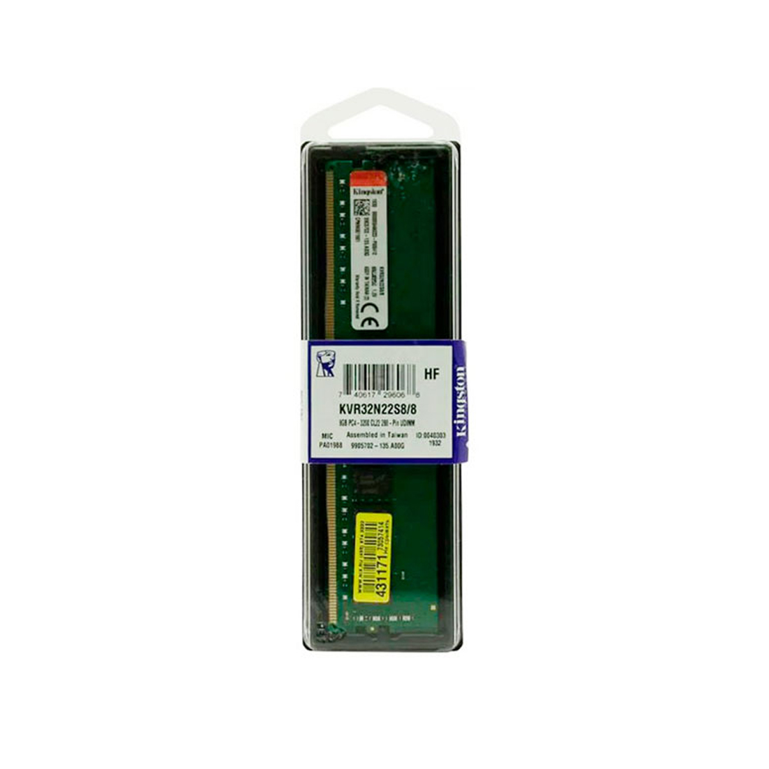 Модуль памяти Kingston KVR32N22S8/8WP DDR4 8GB 3200MHz — оперативная память RAM