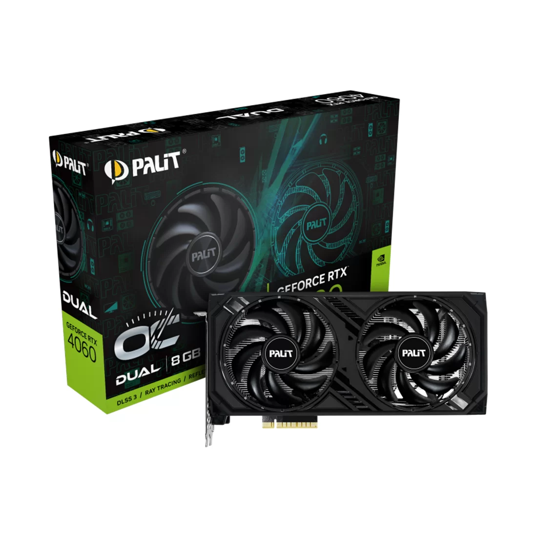 Видеокарта PALIT RTX4060 DUAL OC 8G (NE64060T19P1-1070D) фото 3