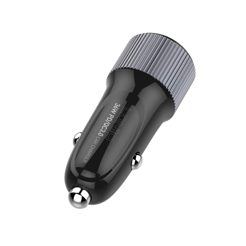 Автомобильное зарядное устройство LDNIO C510Q 2*USB（A,C) Lightning Чёрный — купить в Казахстане | neom.kz