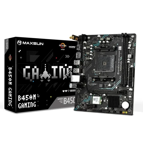 Материнская плата MaxSun MS-B450M GAMING WIFI AM4 B450 DDR4 Micro ATX