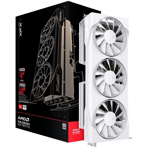 Видеокарта XFX Radeon RX 9070 Swift Gaming OC White 16GB GDDR6 (RX-97SWFB3W9)
