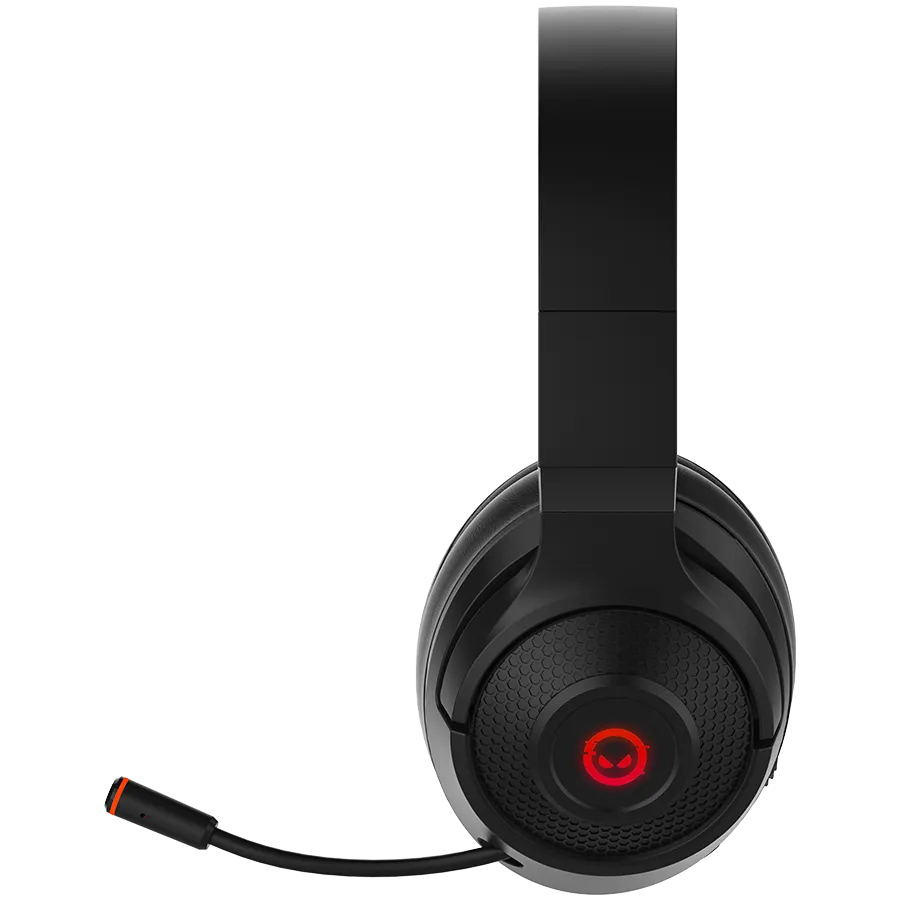 LORGAR Noah 501, gaming bluetooth headset with microphone, BT 5.3 JL7006, battery 1000mAh, type-C charging cable 0.8m, audio cable 1.5m, size:195*185*80mm, 0.28kg. Black – купить недорого с доставкой по Алматы и Казахстану фото 3